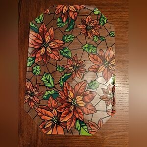 Vintage Set of 4 Thanksgiving Fall Leaves Think Plastic Placemats